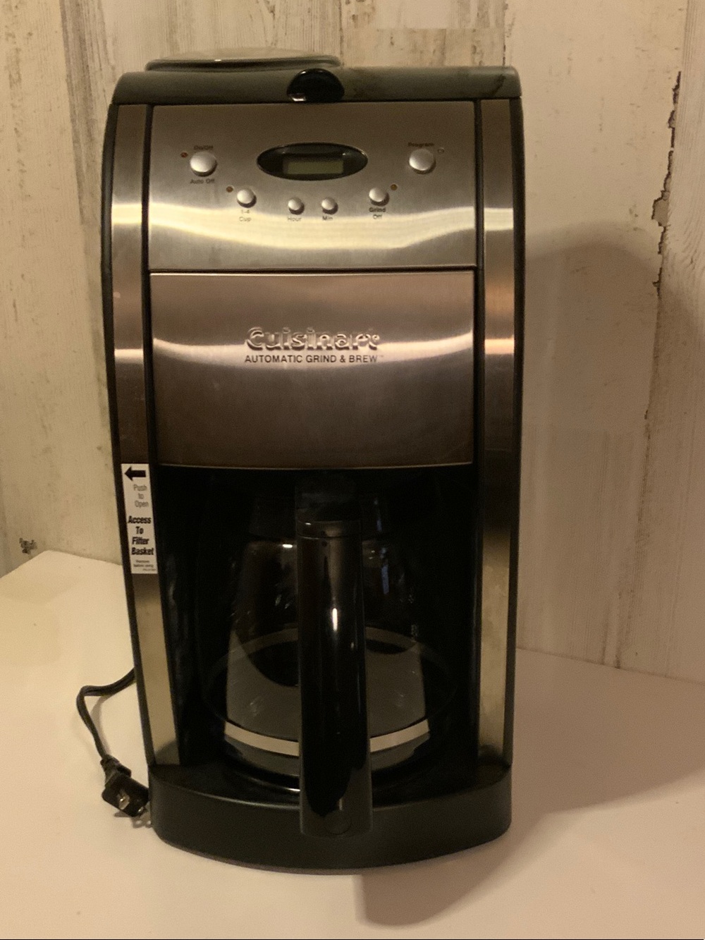 Cuisinart Stainless Steel and Black Coffee Maker